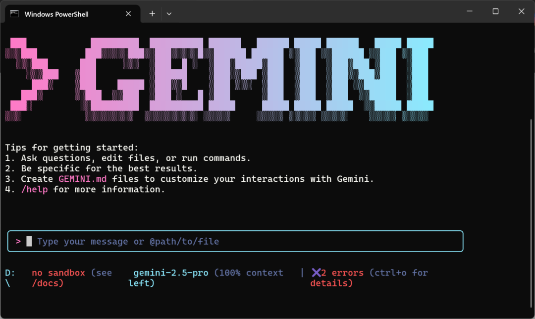 Gemini CLI安装与国内使用指南：将AI智能助手融入终端工作流 - 图片 - 2