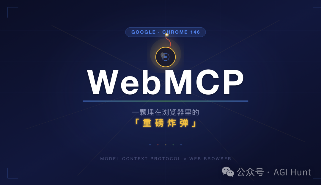 谷歌 Chrome 146 中的 WebMCP 早期预览功能图示