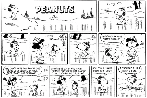 史努比滑冰漫画