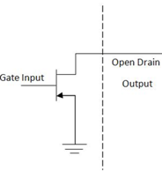 开漏输出结构示意图