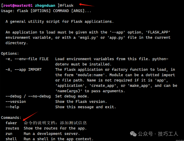 查看自定义Flask命令