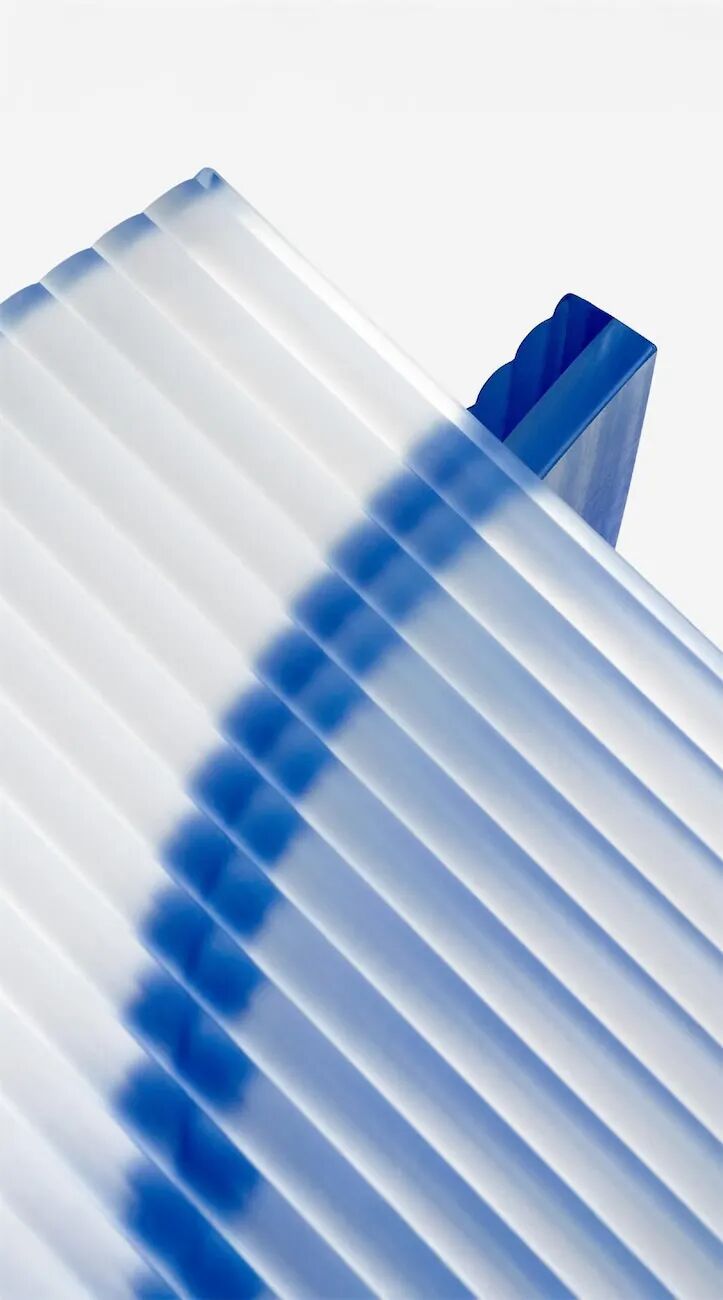 蓝白条纹波纹板