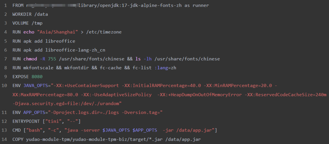 Dockerfile配置示例