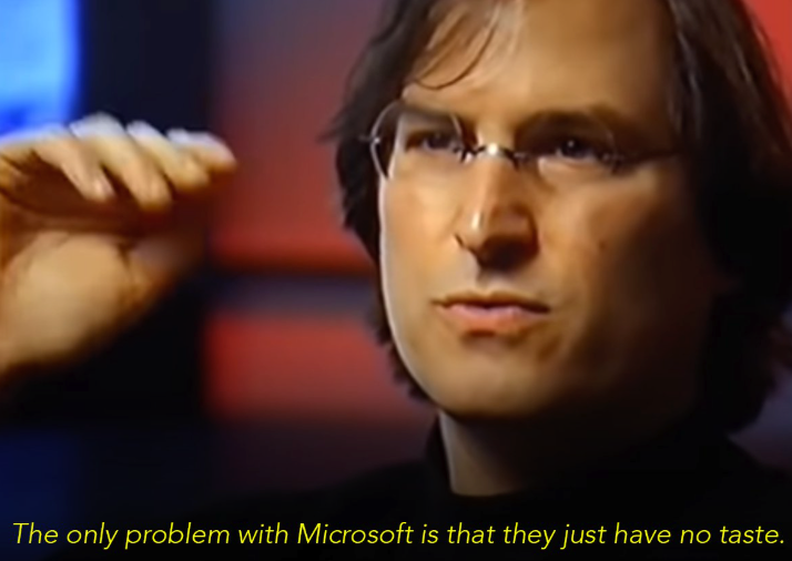乔布斯语录：微软唯一的问题是他们没有品味