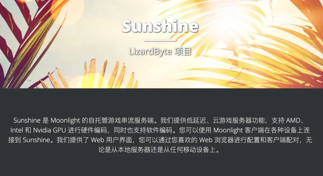 Sunshine项目介绍