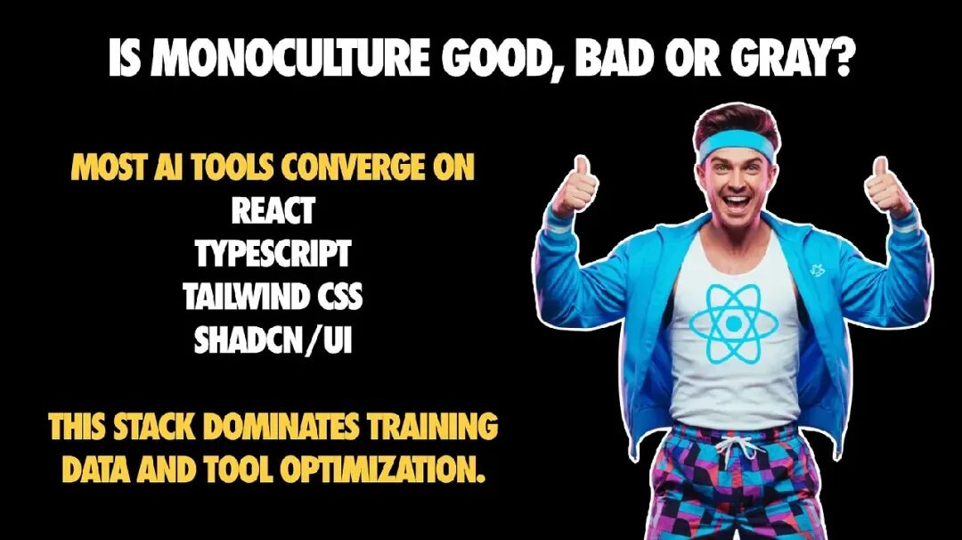 关于技术栈趋同化现象的示意图