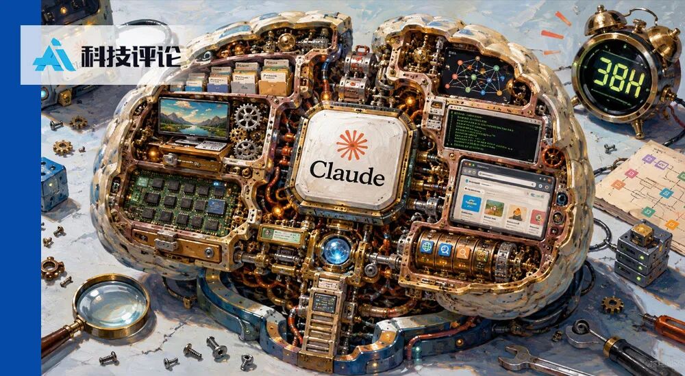 Claude 5.1 蒸汽朋克机械大脑拆解插画