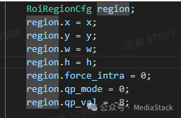 ROI区域配置参数示例