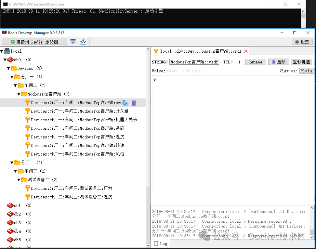 RedisServer 运行示意