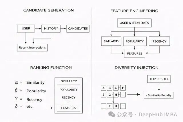 推荐系统四模块架构图