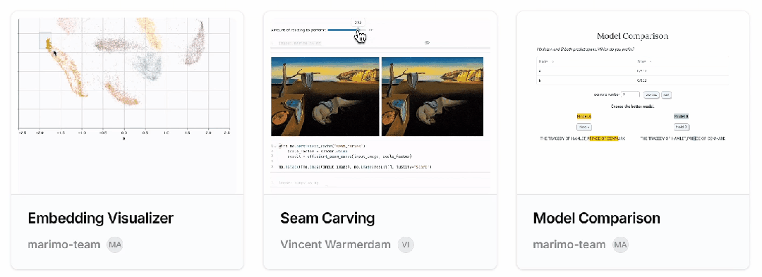 marimo项目应用示例截图