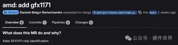 Mesa 项目合并 GFX1171 的 Pull Request 界面