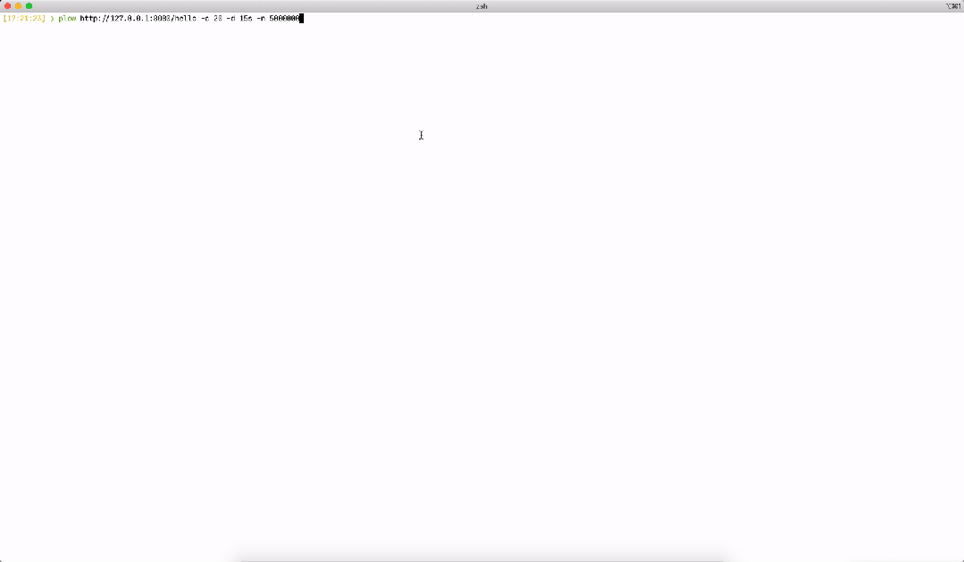 Plow HTTP基准测试实时图表