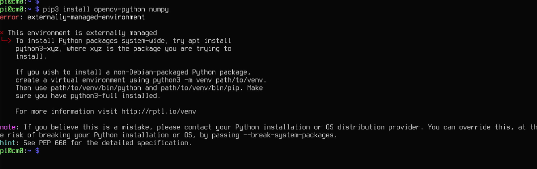 pip安装外部管理环境错误