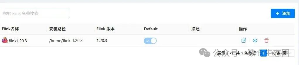 Flink版本管理界面