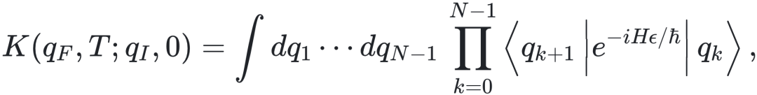 时间切片后的路径积分表达式