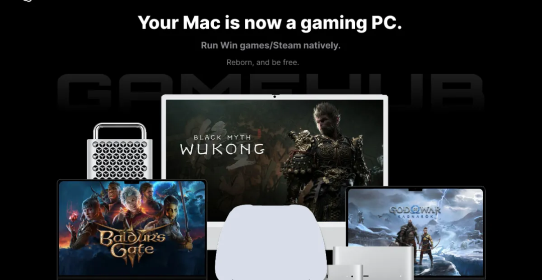 GameHub for Mac 宣传图:Mac变身高性能游戏PC