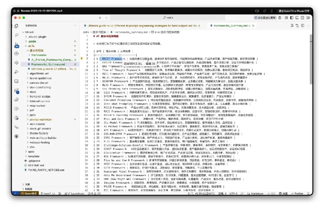 提示词框架文件列表