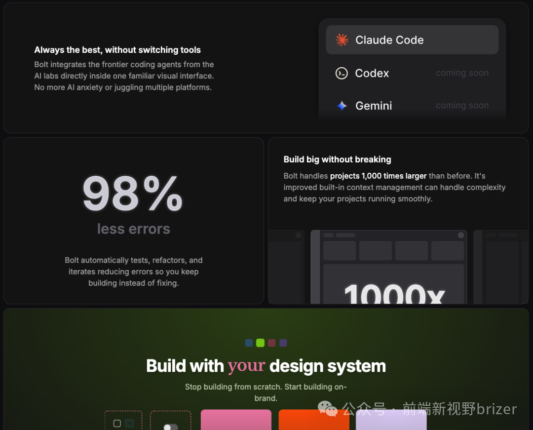 Bolt V2 一句话生成全栈项目