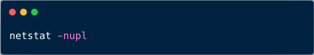 netstat -nulp