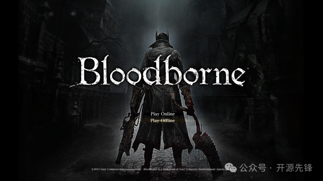 暗黑风格的游戏《血源诅咒》启动界面