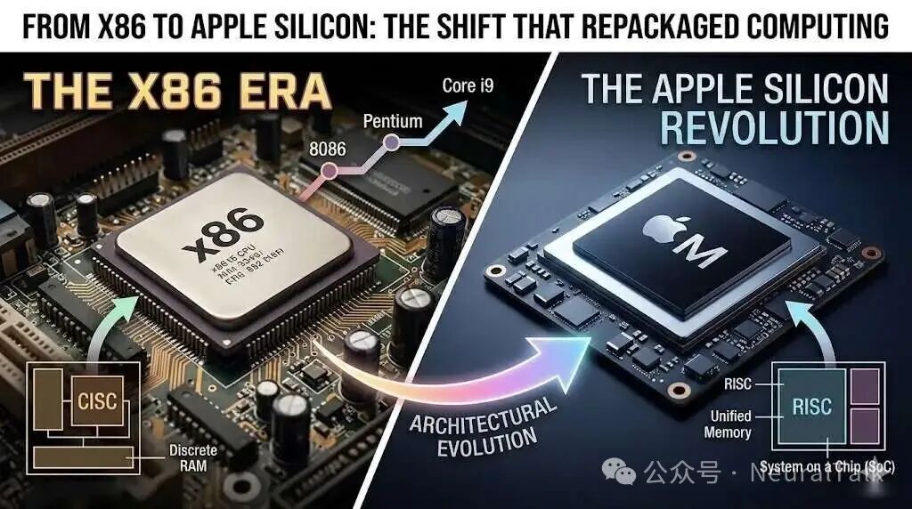 从x86到Apple Silicon:架构演进对比图