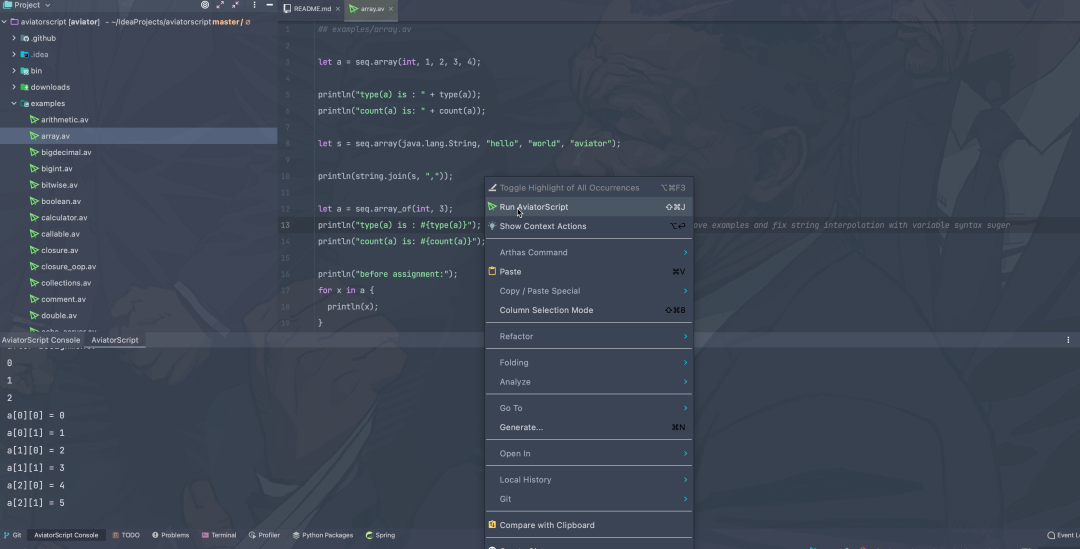 AviatorScript 插件代码示例