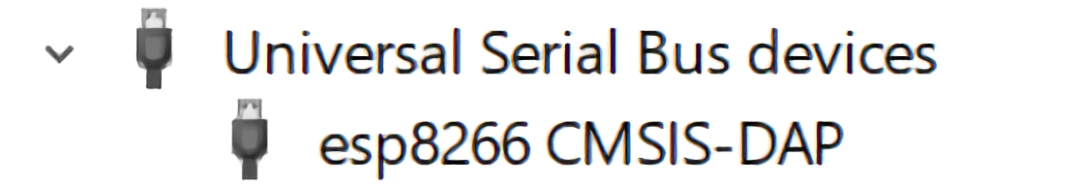 Windows 设备管理器中出现 ESP8266 CMSIS-DAP 设备