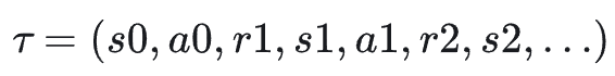 轨迹τ的序列表示