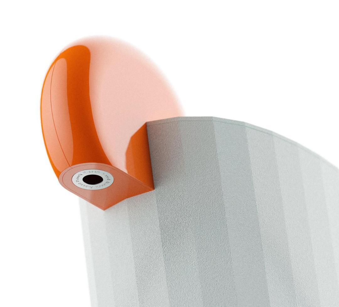 条纹纹理与橙色椭球