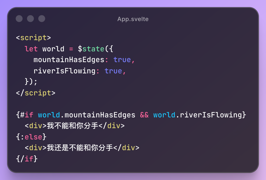 Svelte if-else 条件渲染示例