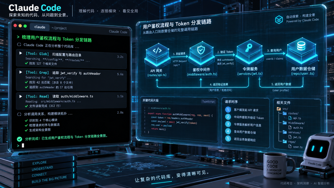 通过终端自然语言探索未知代码库并梳理架构拓扑