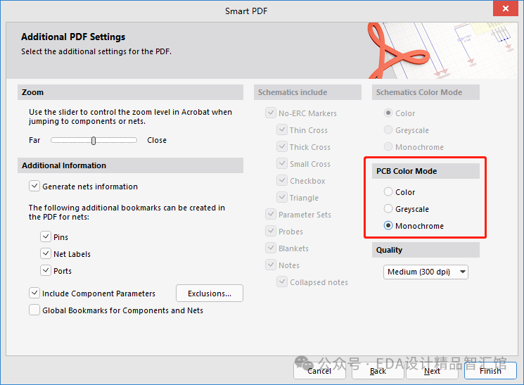 打印颜色设置，选择Monochrome
