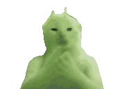 绿色卡通生物手势动画