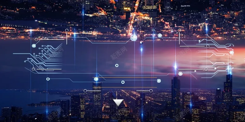 未来科技城市天际线