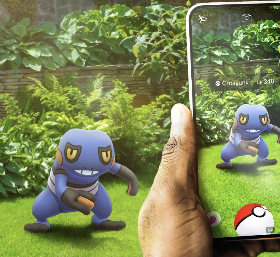 手机上的宝可梦GO AR游戏画面