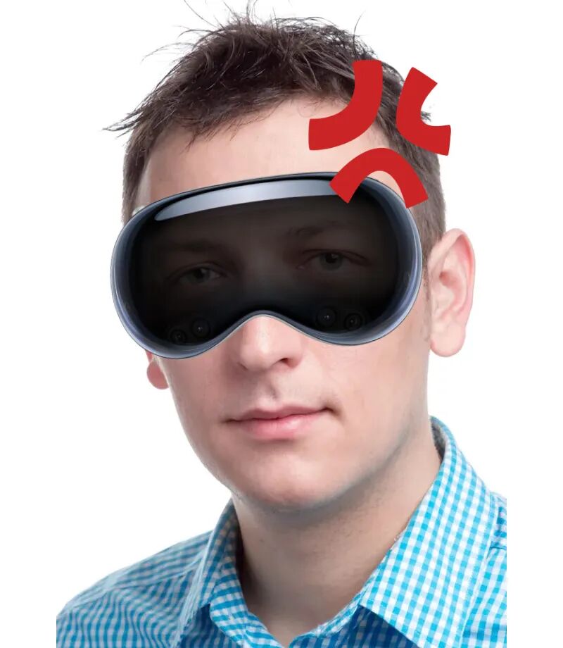 佩戴Apple Vision Pro的男子