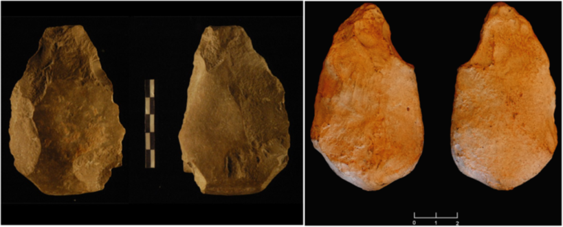 早期手斧与薄刃斧示例