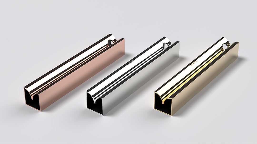 玫瑰金银色金色三款金属型材