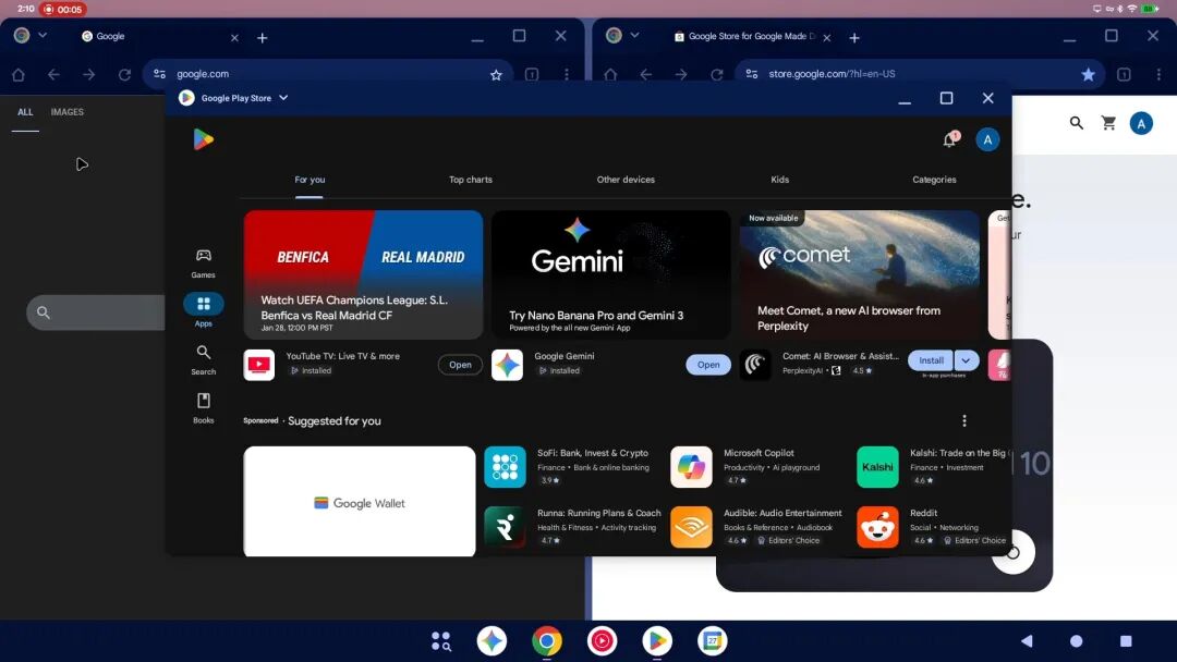 另一张Aluminium OS桌面界面截图