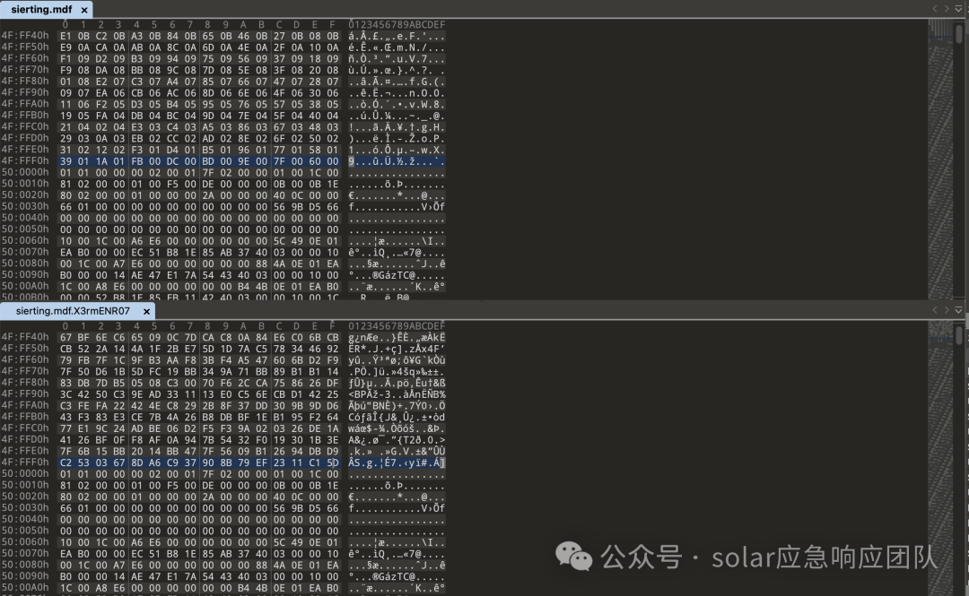 加密偏移量范围对比（000000h-4FFFF0h）