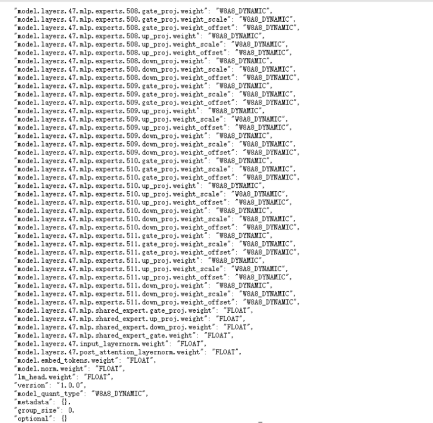 量化模型描述文件内容示例