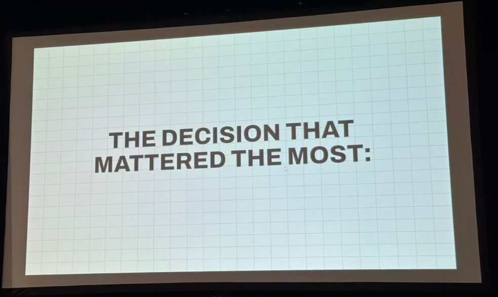 “最重要的决定：”