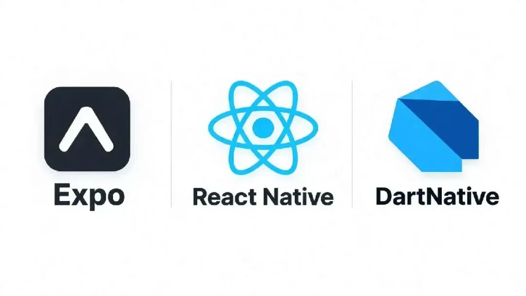 Expo React Native DartNative 跨平台框架标志对比