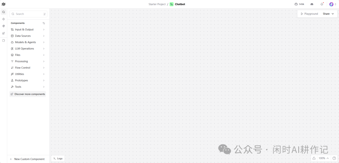 LangFlow 主工作区