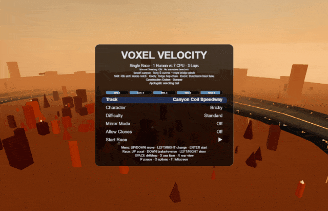 GPT-5.3-Codex开发的赛车游戏演示