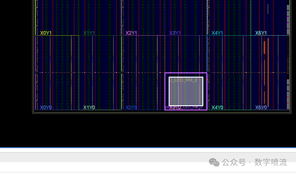 在FPGA布局图上绘制的Pblock区域
