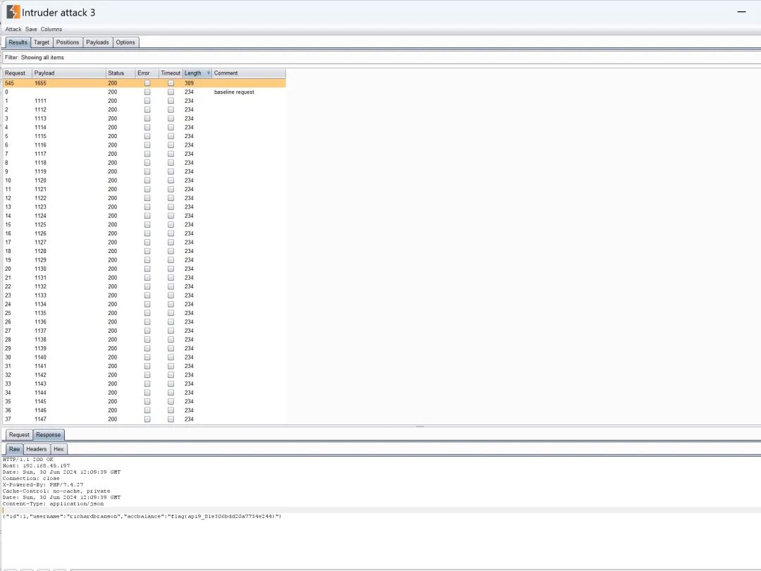 爆破成功，使用正确PIN码登录v1接口获得flag
