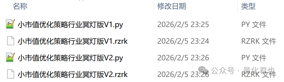 策略源码文件列表