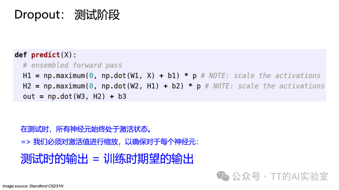 Dropout测试阶段代码与原理说明